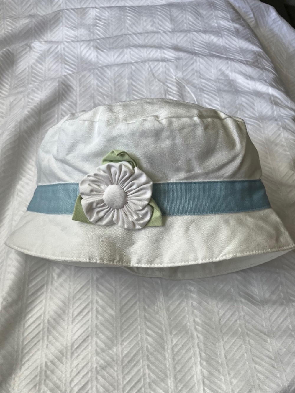 Gymboree Flower Linen Bucket Sun Hat 6-18 Months VTG NWOT
